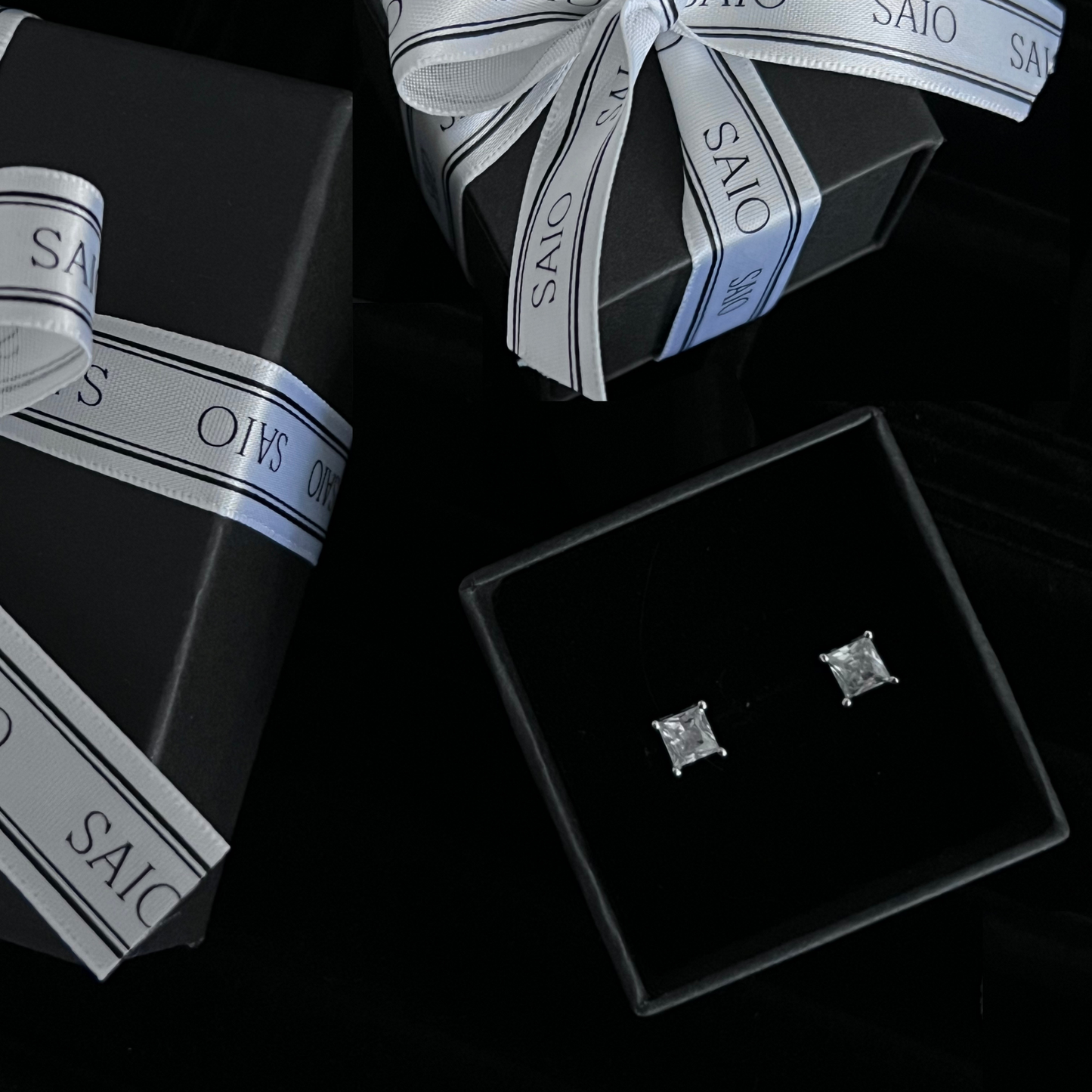 Square Glam Studs