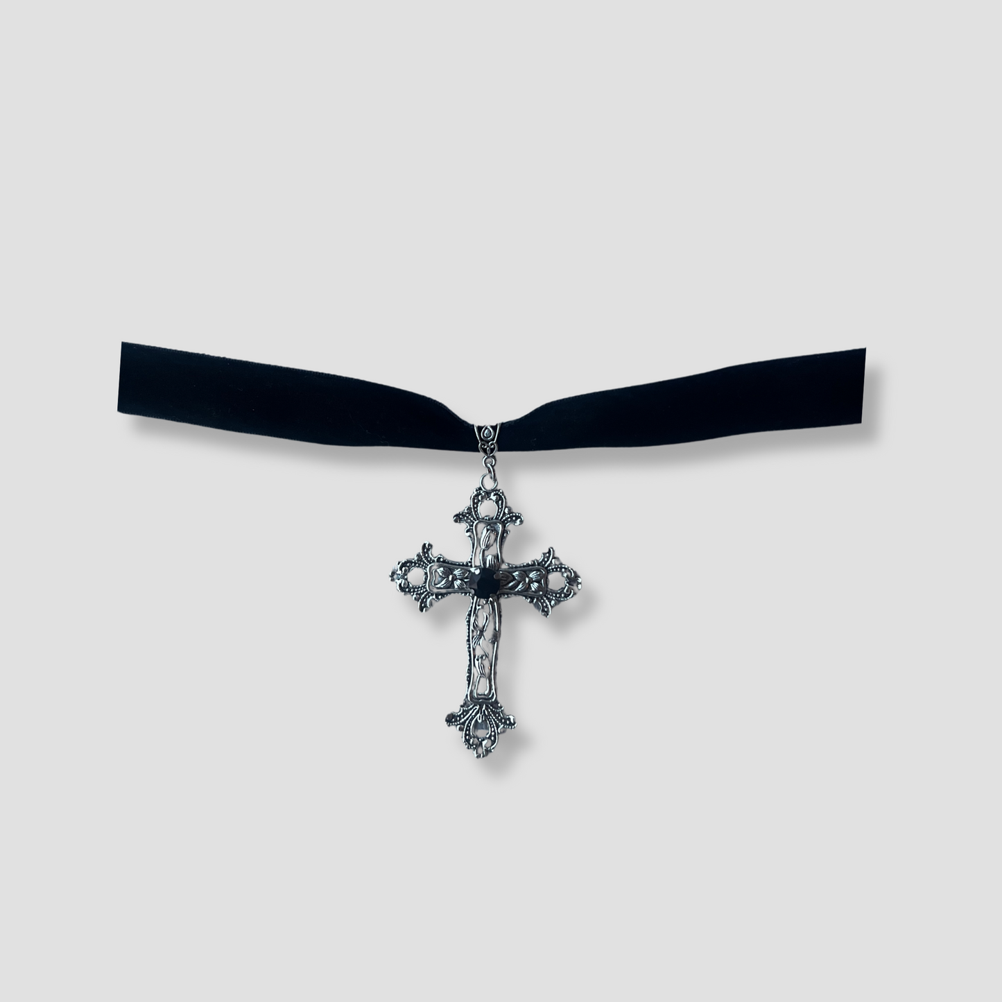 Noir Crucifix Choker